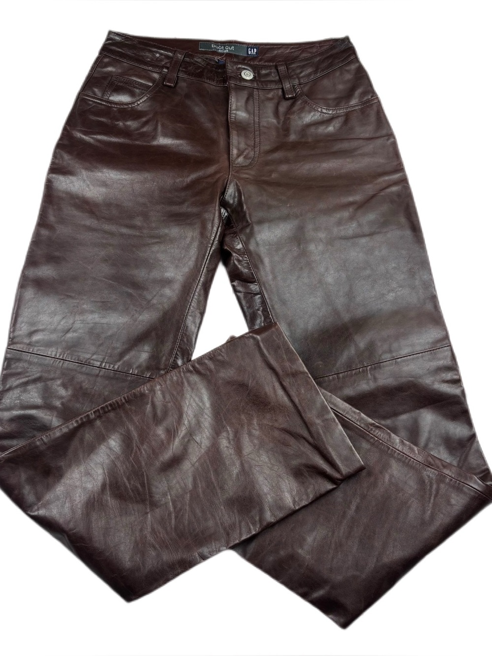 Vintage Y2K Gap Bootcut Leather Pants Size 1 2000